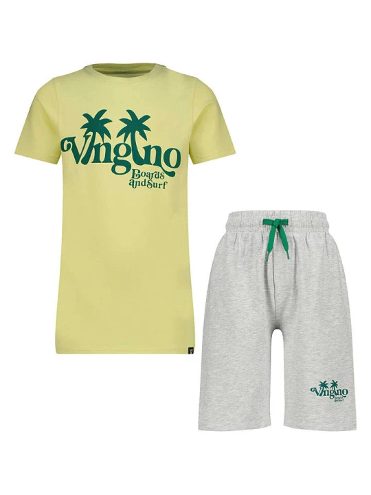 Zdjęcie produktu Vingino Piżama "Wenko" w kolorze żółto-szarym rozmiar: 158/164
