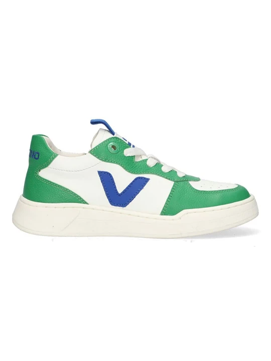 Zdjęcie produktu Vingino Skórzane sneakersy w kolorze kremowo-zielonym rozmiar: 30