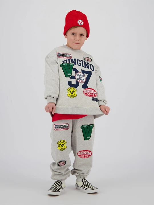 Zdjęcie produktu Vingino Spodnie dresowe "Santage" w kolorze szarym rozmiar: 128