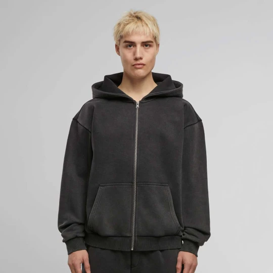 Zdjęcie produktu Vintage Zip Heavy Hoody Urban Classics czarny