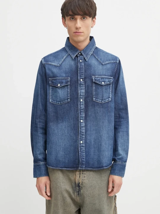 Zdjęcie produktu Visvim koszula jeansowa social sculpture shirt granatowy