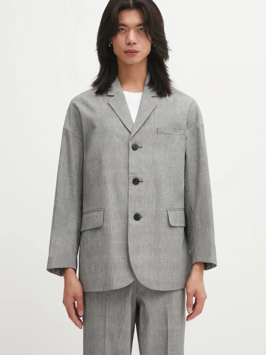 Zdjęcie produktu Visvim marynarka z dodatkiem wełny HAMMONS JKT SANTOME czarny