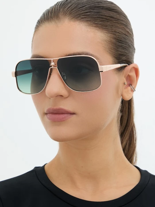 Zdjęcie produktu Vivienne Westwood okulary przeciwsłoneczne pilotki damskie Keith złoty