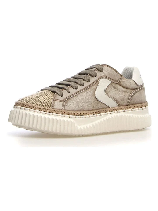 Zdjęcie produktu Voile Blanche Skórzane sneakersy w kolorze beżowym rozmiar: 41