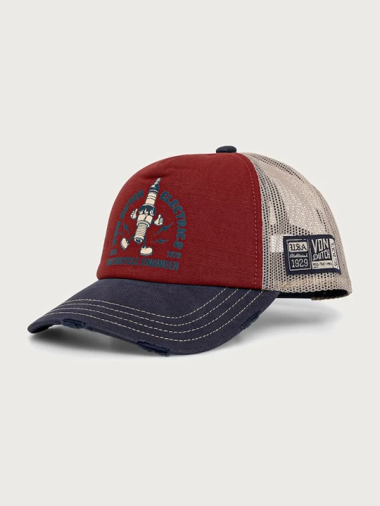 Zdjęcie produktu Von Dutch czapka z daszkiem z bawełną bordowy