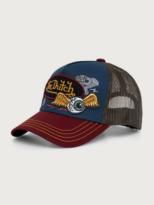 Zdjęcie produktu Von Dutch czapka z daszkiem z bawełną niebieski