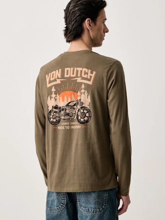 Zdjęcie produktu Von Dutch longsleeve męski bawełniany zielony