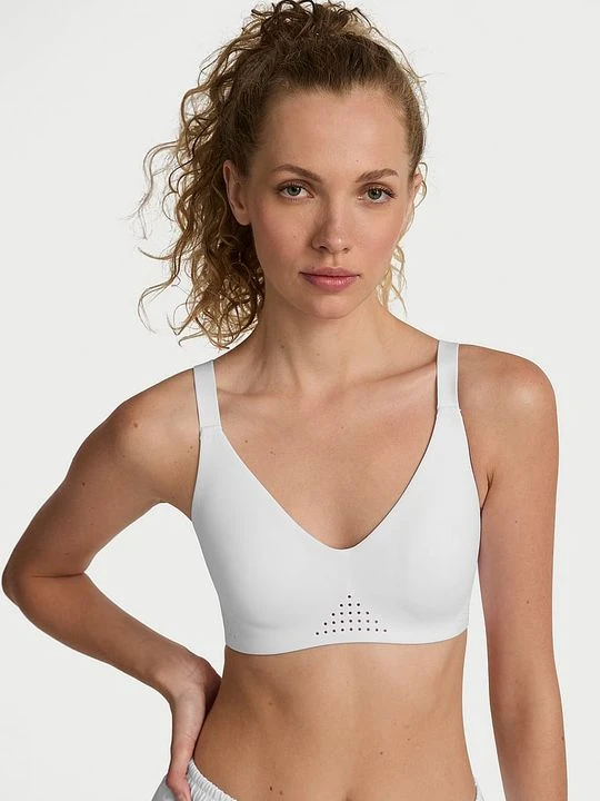 Zdjęcie produktu VSX Biustonosz sportowy z dekoltem V VSX Featherweight Victoria's Secret Biały