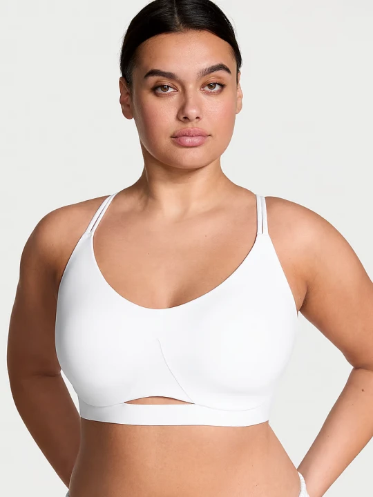 Zdjęcie produktu VSX Biustonosz sportowy z lekkim wsparciem Elevate Strappy Victoria's Secret Biały
