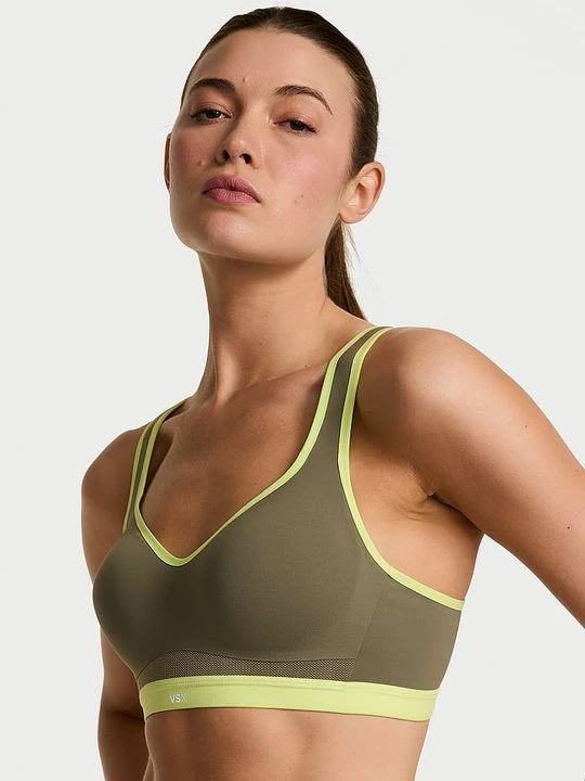 Zdjęcie produktu VSX Biustonosz sportowy z paseczkami z tyłu VSX Incredible Max Strappy-Back Victoria's Secret Zielony