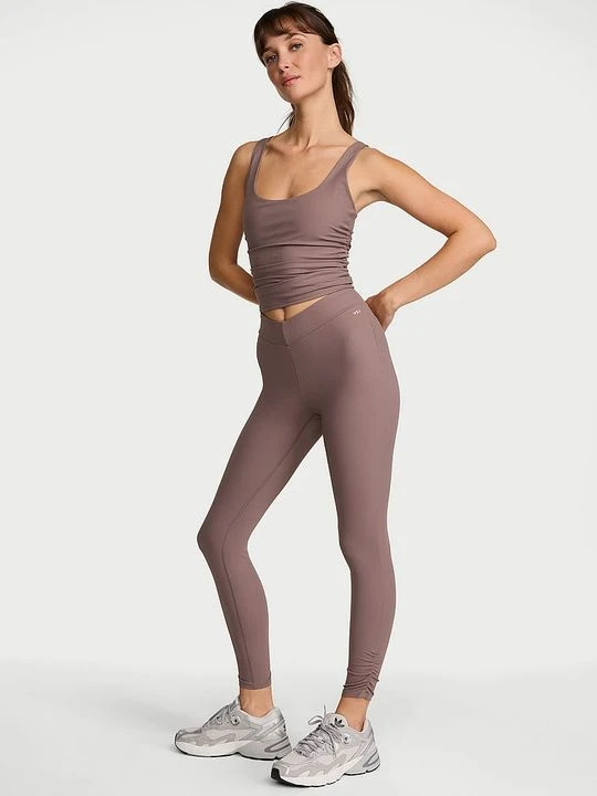Zdjęcie produktu VSX Legginsy prążkowane z talią V VSX Elevate Victoria's Secret Szary