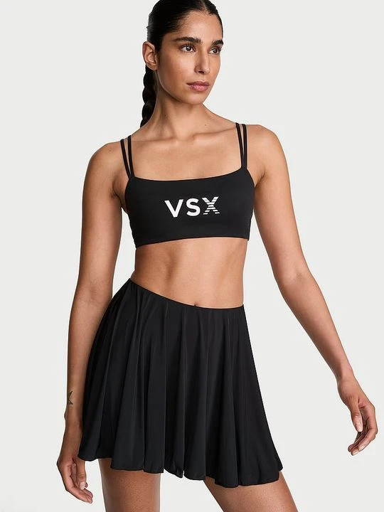 Zdjęcie produktu VSX Spódniczka sportowa tenisowa z szortami VSX Elevate Sheer Radiance Victoria's Secret Czarny