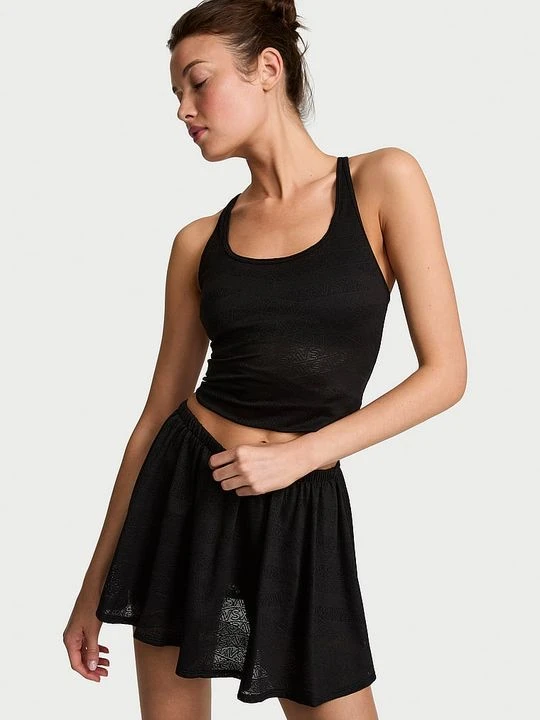 Zdjęcie produktu VSX Spódniczka sportowa z szortami VSX Elevate Logo Lace Victoria's Secret Czarny