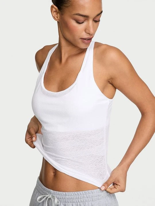 Zdjęcie produktu VSX Top sportowy VSX Logo Lace Victoria's Secret Biały