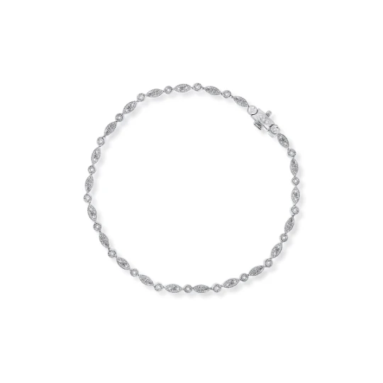 Zdjęcie produktu W.KRUK Bransoleta białe złoto z diamentami