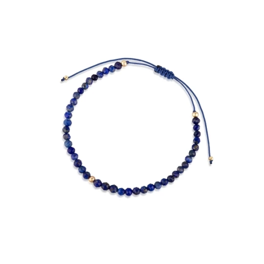 Zdjęcie produktu W.KRUK Bransoleta sznurkowa z lapisem lazuli