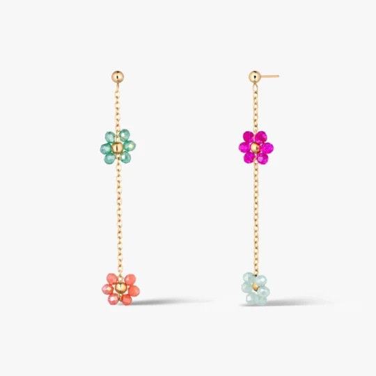 Zdjęcie produktu W.KRUK Kolczyki Flower Mood Lush PICKY PICA