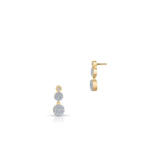 Zdjęcie produktu W.KRUK Kolczyki złote z brylantami