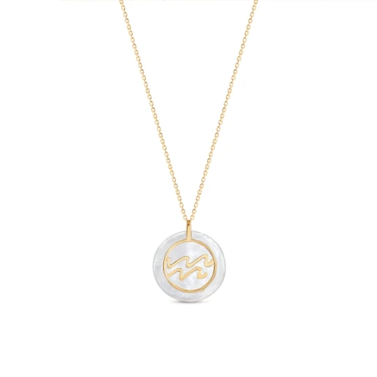Zdjęcie produktu W.KRUK Naszyjnik złoty zodiak Wodnik