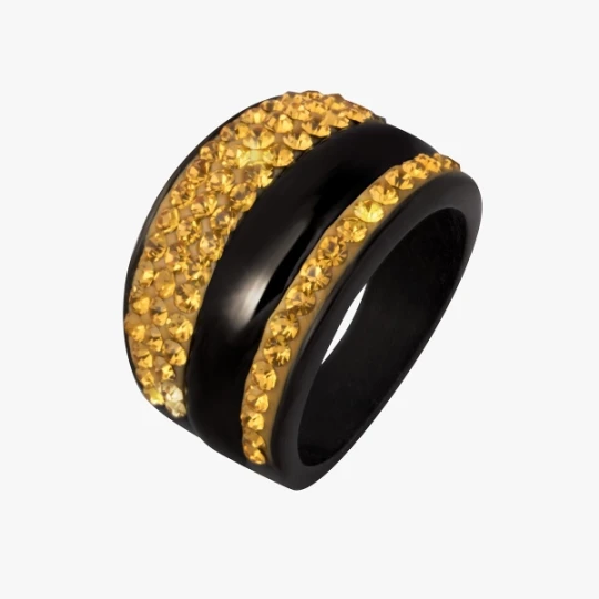 Zdjęcie produktu W.KRUK Pierścionek Golden Crystal Picky Pica Vesper