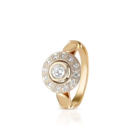 Zdjęcie produktu W.KRUK Pierścionek złoty z brylantami