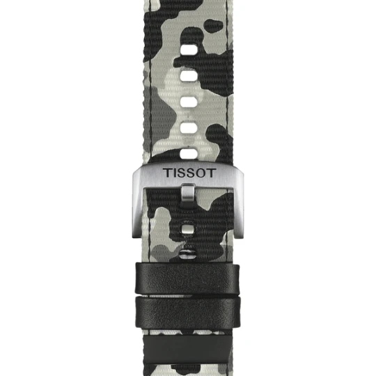 Zdjęcie produktu W.KRUK Tissot biało-czarny pasek materiałowy 22 mm