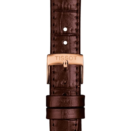 Zdjęcie produktu W.KRUK Tissot brązowy pasek skórzany 15 mm
