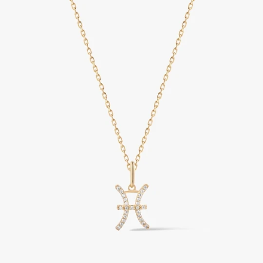Zdjęcie produktu W.KRUK Wisiorek złoty zodiak Ryby