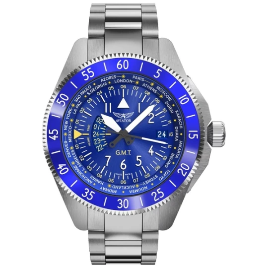 Zdjęcie produktu W.KRUK ZEGAREK AVIATOR AIRACOBRA GMT