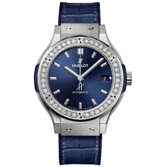 Zdjęcie produktu W.KRUK ZEGAREK HUBLOT CLASSIC FUSION TITANIUM BLUE DIAMONDS