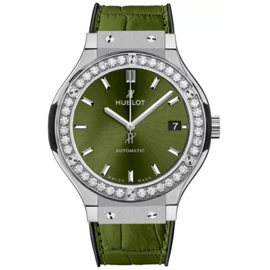 Zdjęcie produktu W.KRUK ZEGAREK HUBLOT CLASSIC FUSION TITANIUM GREEN DIAMONDS