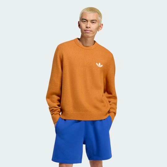 Zdjęcie produktu W PEŁNI DZIANINOWY SWETER TREFOIL ESSENTIALS Adidas Craft Ochre