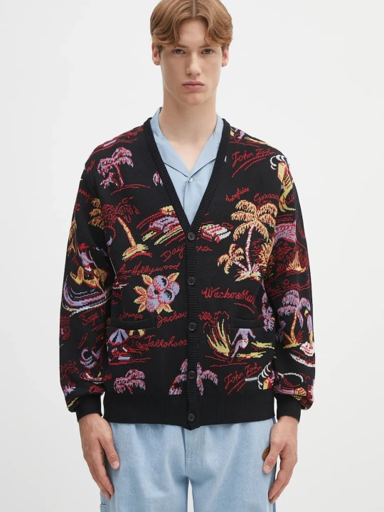 Zdjęcie produktu Wacko Maria kardigan bawełniany jacquard