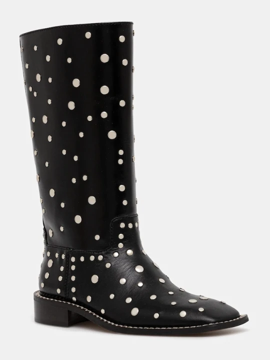 Zdjęcie produktu Wales Bonner botki skórzane Studded Boot czarny