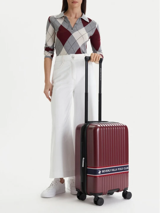 Zdjęcie produktu Walizka kabinowa Beverly Hills Polo Club CEO-BHPC-S-007-08-BURGUNDY Bordowy