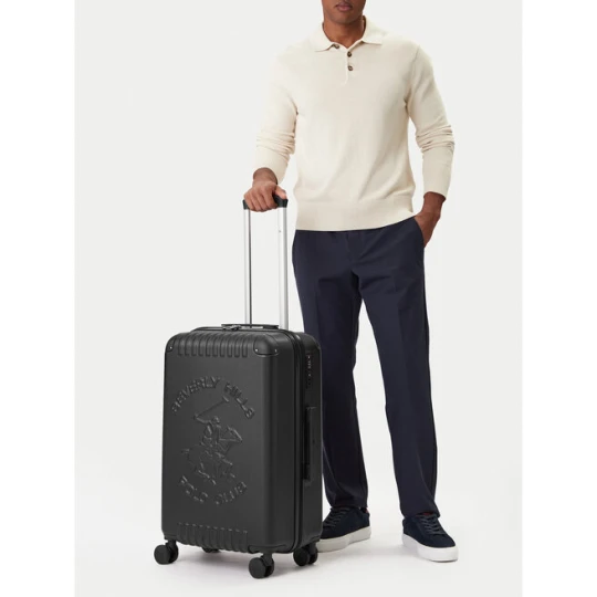Zdjęcie produktu Walizka średnia Beverly Hills Polo Club CEO-BHPC-M-001-08-BLACK Czarny