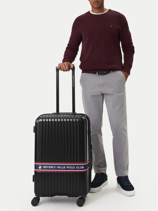 Zdjęcie produktu Walizka średnia Beverly Hills Polo Club CEO-BHPC-M-005-08-BLACK Czarny