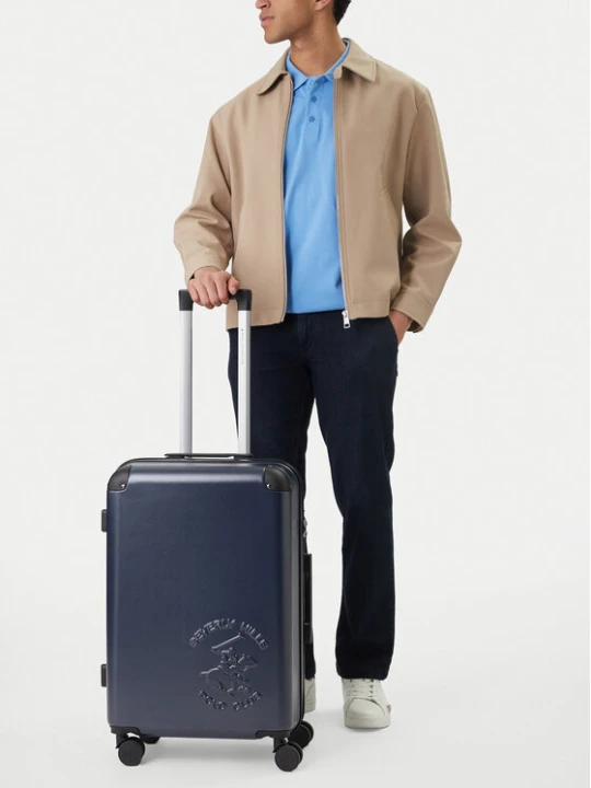 Zdjęcie produktu Walizka średnia Beverly Hills Polo Club CEO-BHPC-M-009-09-NAVY Granatowy