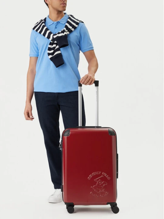 Zdjęcie produktu Walizka średnia Beverly Hills Polo Club CEO-BHPC-M-010-09-RED Czerwony
