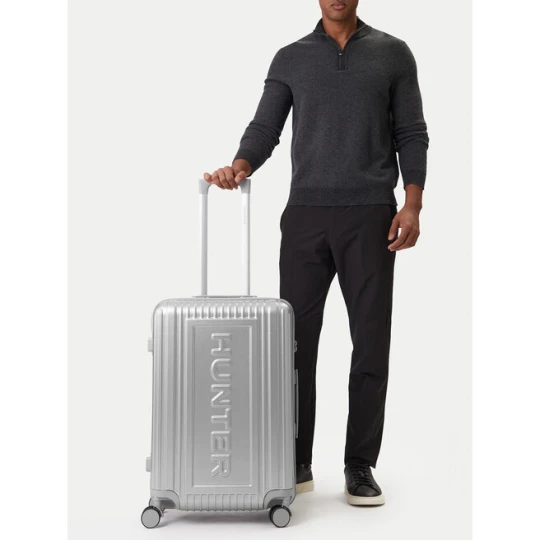 Zdjęcie produktu Walizka średnia Hunter CEO-HUNTER-M-002-08-SILVER Srebrny