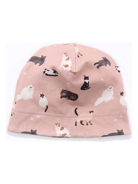 Zdjęcie produktu Walkiddy Dwustronna czapka beanie w kolorze jasnoróżowo-jasnobrązowym rozmiar: 53-55 cm