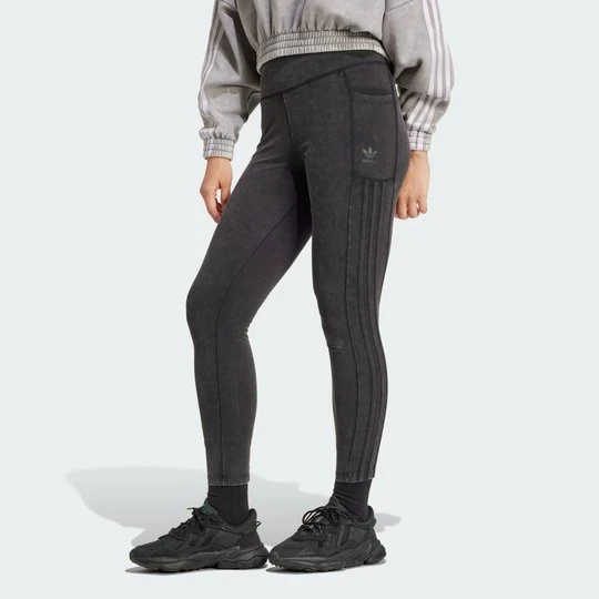 Zdjęcie produktu Washed 3-Stripes Leggings Adidas czarny