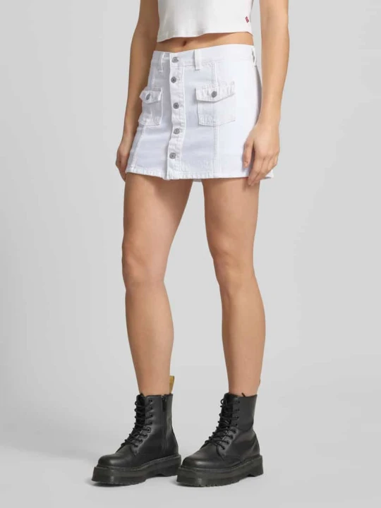 Zdjęcie produktu Wąska spódnica jeansowa z czystej bawełny Levi's Biały