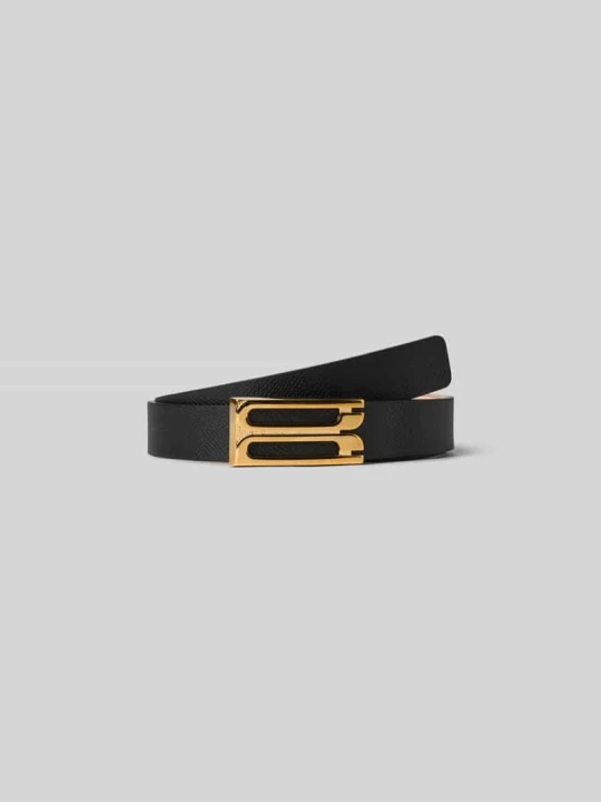 Zdjęcie produktu Wąski pasek z wężowym wzorem Victoria Beckham Czarny
