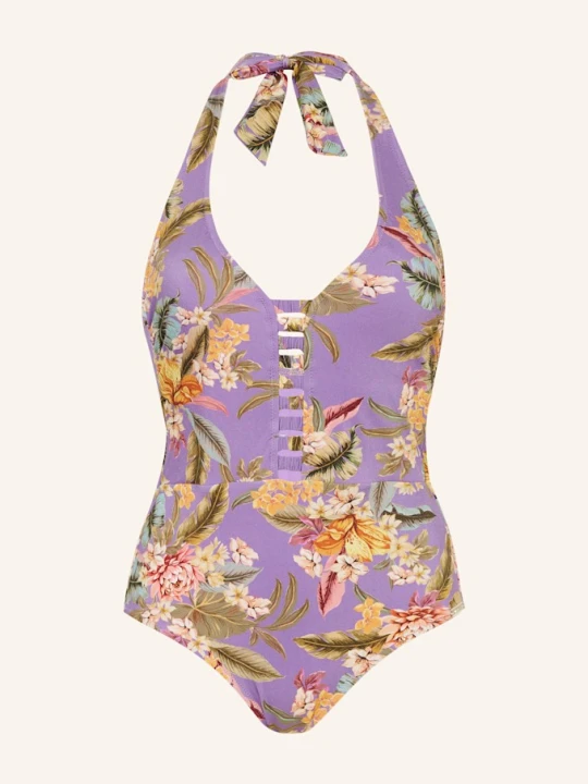 Zdjęcie produktu Watercult Strój Kąpielowy Wiązany Na Szyi Dreamscape Tropics lila purpurowy
