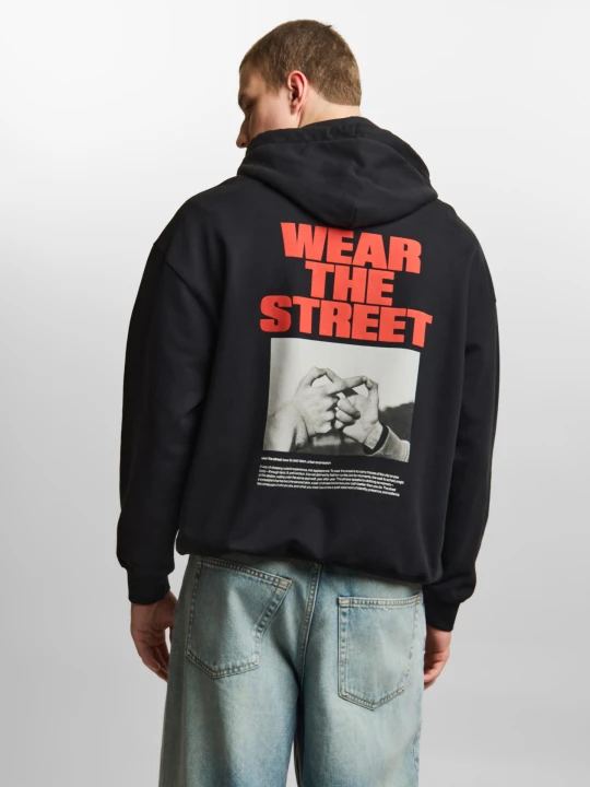 Zdjęcie produktu Wear The Street bluza z kapturem oversize męska czarna Klasyk