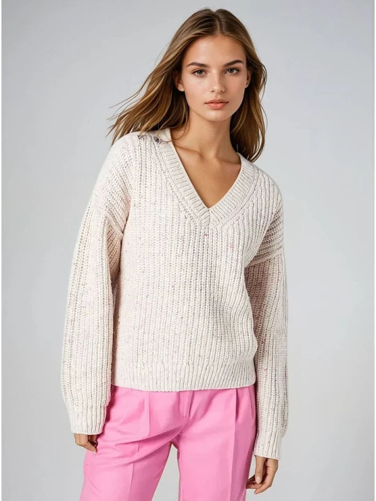 Zdjęcie produktu Weekday Sweter w kolorze białym rozmiar: M