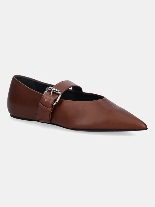 Zdjęcie produktu Weekend Max Mara baleriny skórzane Wkagel brązowy