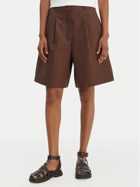 Zdjęcie produktu Weekend Max Mara Bermudy Ecuba 2615141022 Brązowy Loose Fit