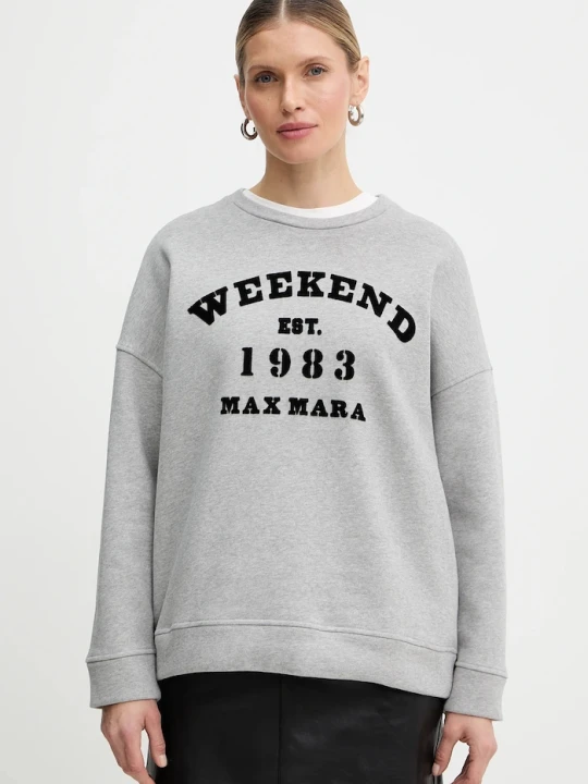 Zdjęcie produktu Weekend Max Mara bluza bawełniana GOMMOSO szary